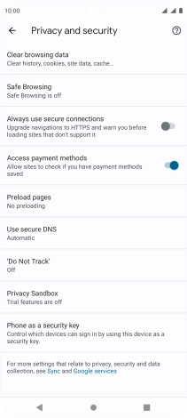 Press Clear browsing data. Press Clear browsing data.