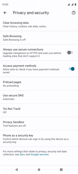 Press Clear browsing data. Press Clear browsing data.