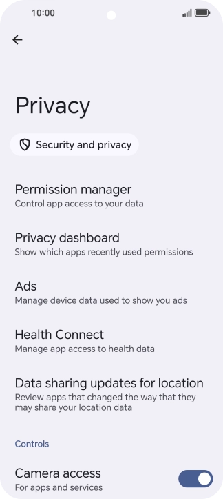 Press Privacy dashboard.