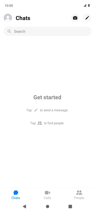 Press the new message icon.