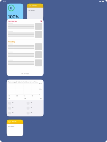Press and hold the required widget until a pop-up menu is displayed.