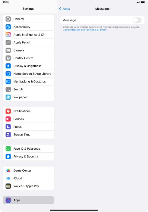 Press the indicator next to 