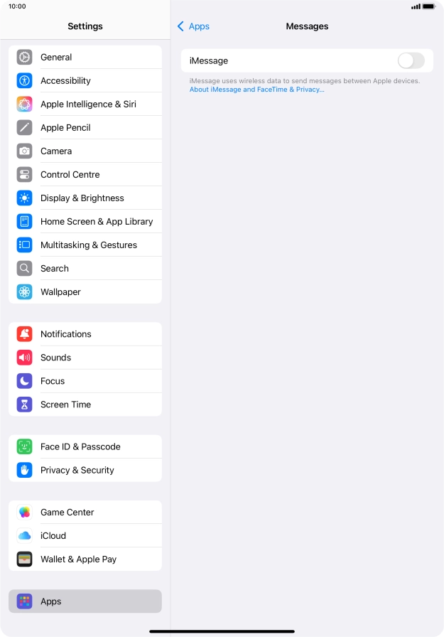 Press the indicator next to 