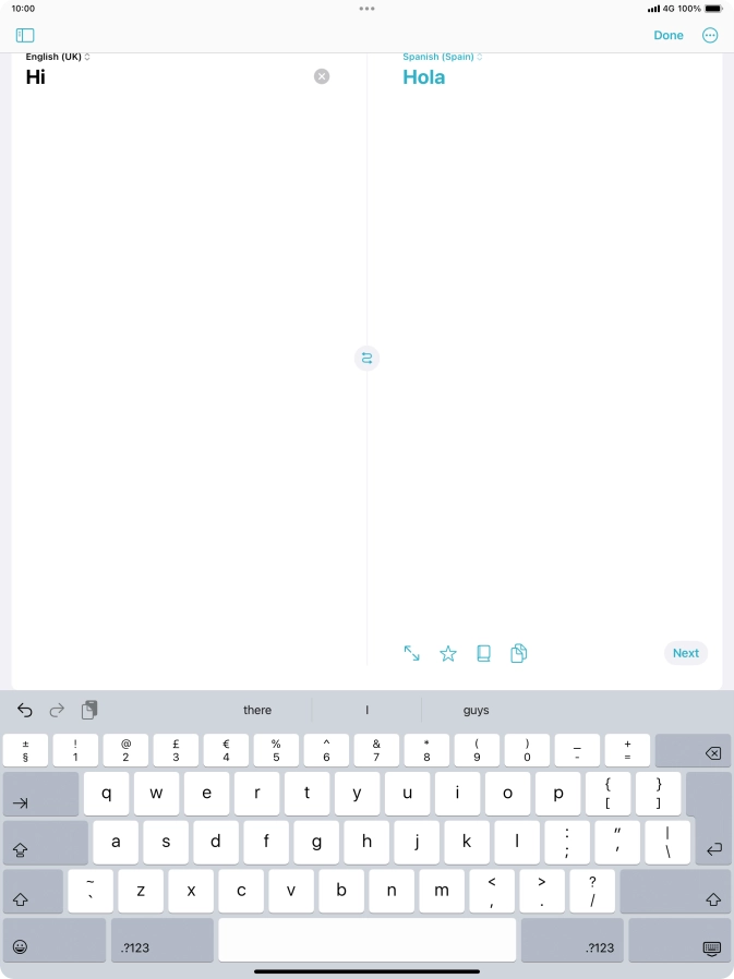 Press the enter icon.