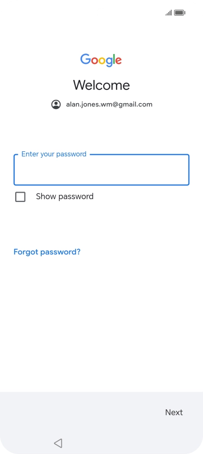 Press the field below 