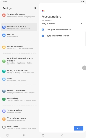 Press the drop down list below 