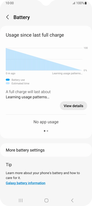 Press More battery settings.