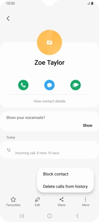 Press Block contact.