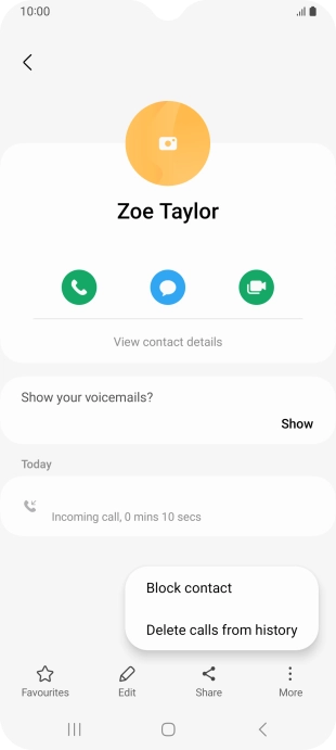 Press Block contact.