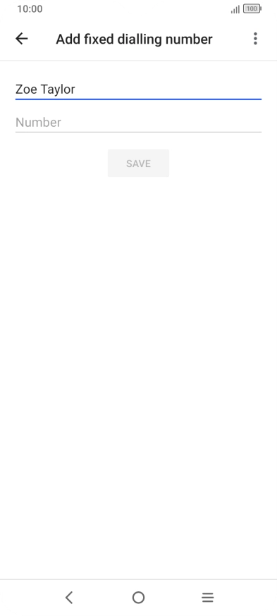 Press Number and key in the required phone number.