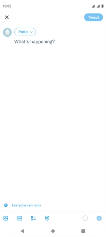Press the text input field. Press the text input field.