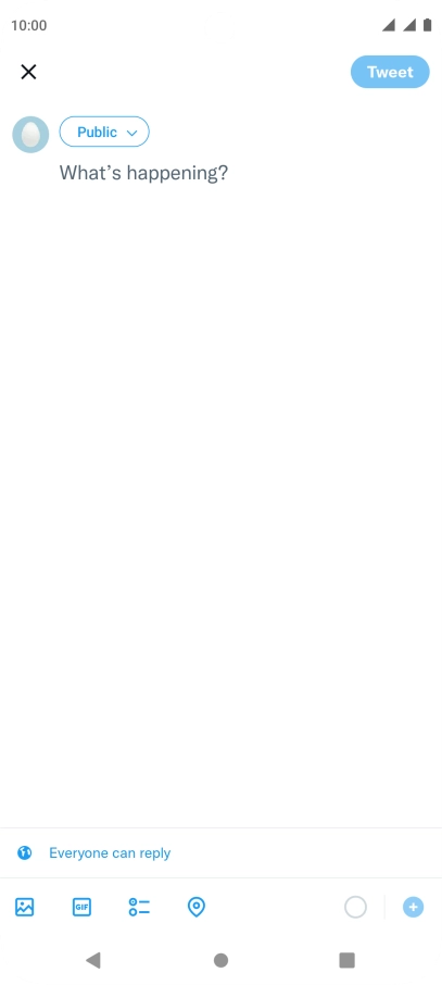 Press the text input field. Press the text input field.