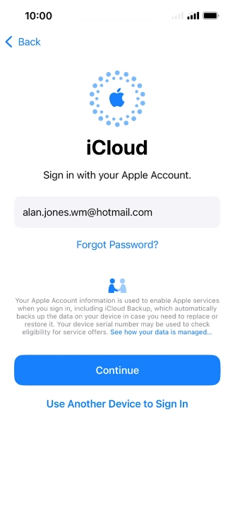 Press Continue. Press Continue.