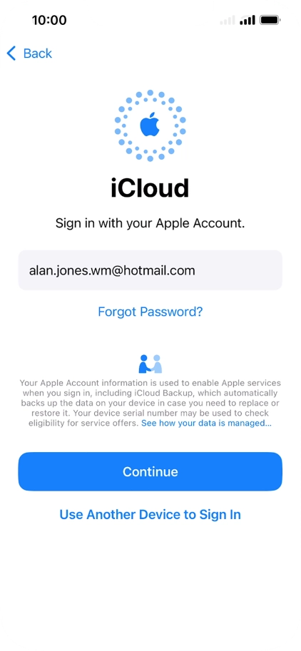 Press Continue. Press Continue.
