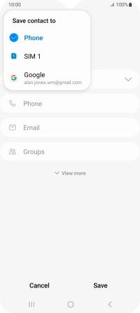 Press the required Google account. Press the required Google account.