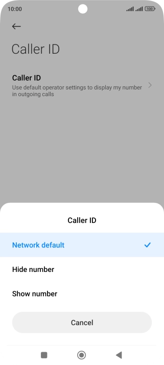 Press Show number to turn on caller identification.
