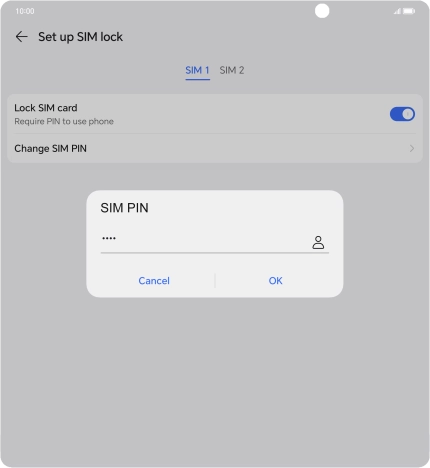 Key in your current PIN and press OK.