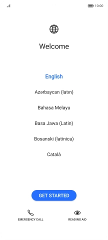 Press the required language. Press the required language.