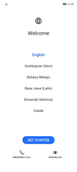Press the required language. Press the required language.