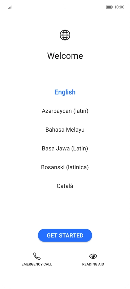 Press the required language. Press the required language.