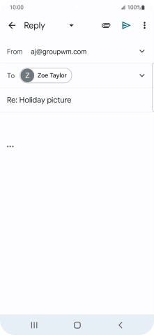 Press the text input field and key in the required text.