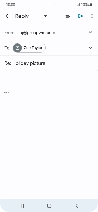 Press the text input field and key in the required text.