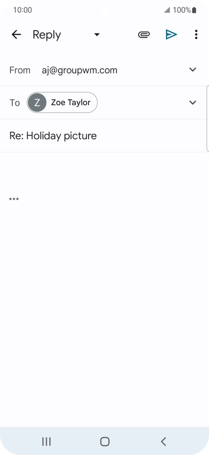 Press the text input field and key in the required text.