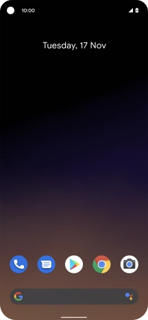 The battery charging icon shows that the battery is charging.