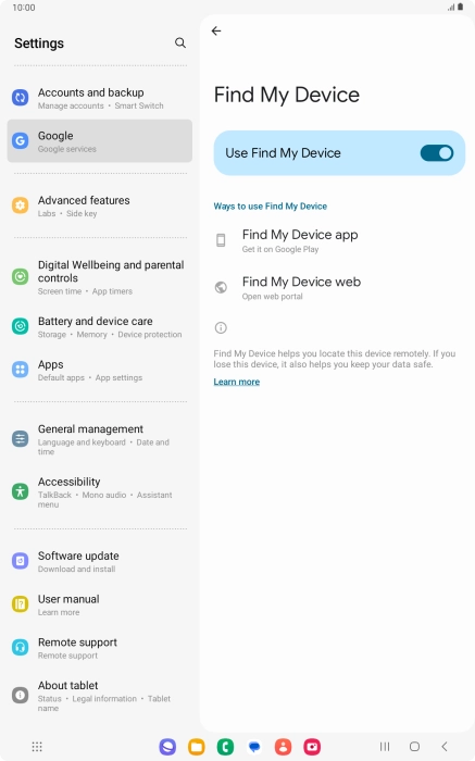 Press the Home key to return to the home screen.