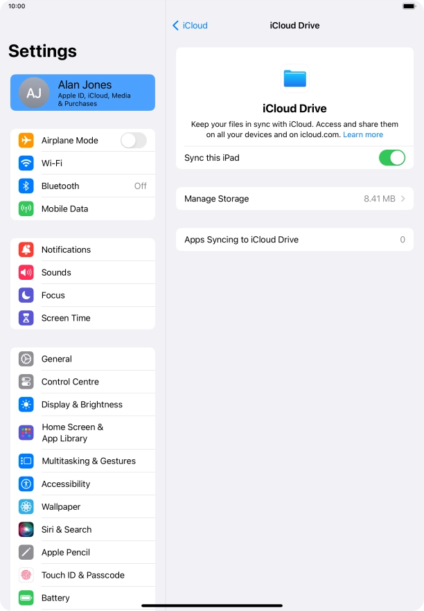 Press the indicator next to 