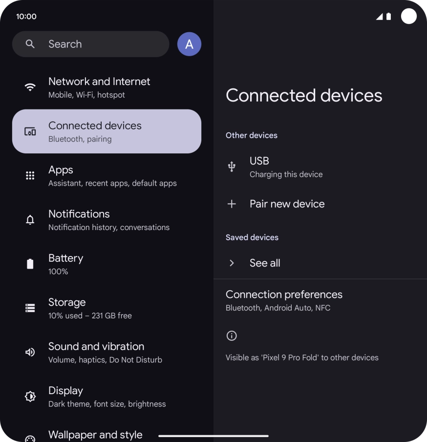 Press Connection preferences.