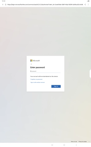 Press Password and key in the password for your email account.