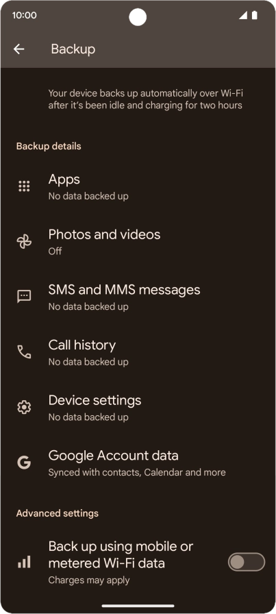Press the indicator next to 