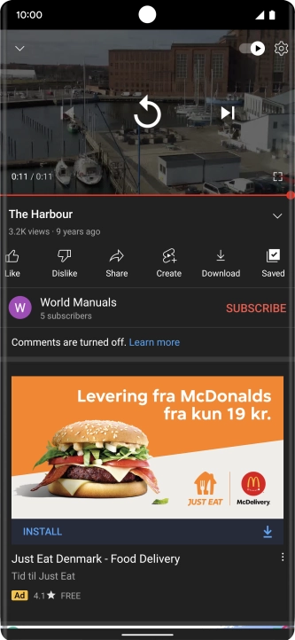 Slide your finger upwards starting from the bottom of the screen to return to the home screen.