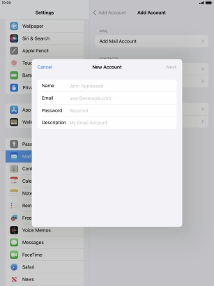 Press Name and key in the required sender name.