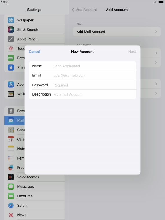 Press Name and key in the required sender name.