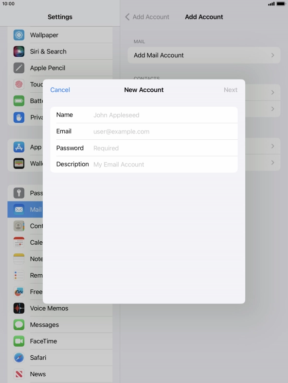 Press Name and key in the required sender name.