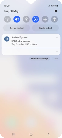 Press Tap for other USB options.. Press Tap for other USB options..