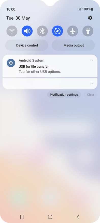 Press Tap for other USB options.. Press Tap for other USB options..