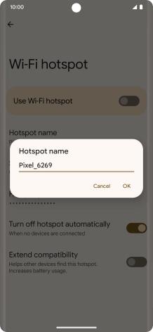 Key in the required Wi-Fi hotspot name and press OK. Key in the required Wi-Fi hotspot name and press OK.