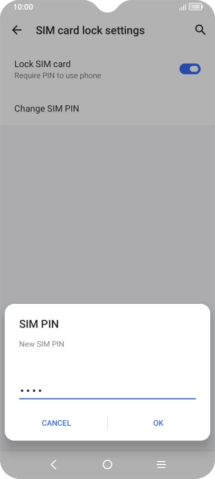 Key in a new four-digit PIN and press OK.