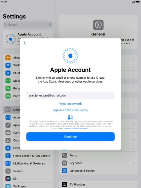 Press Continue. Press Continue.