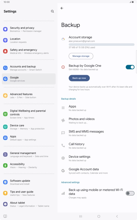 Press the indicator next to 