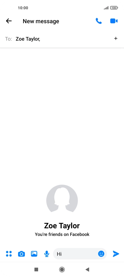 Write the required message and press the send icon.