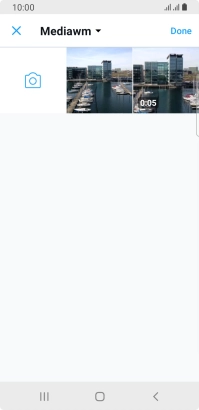 Press the required picture or video clip.