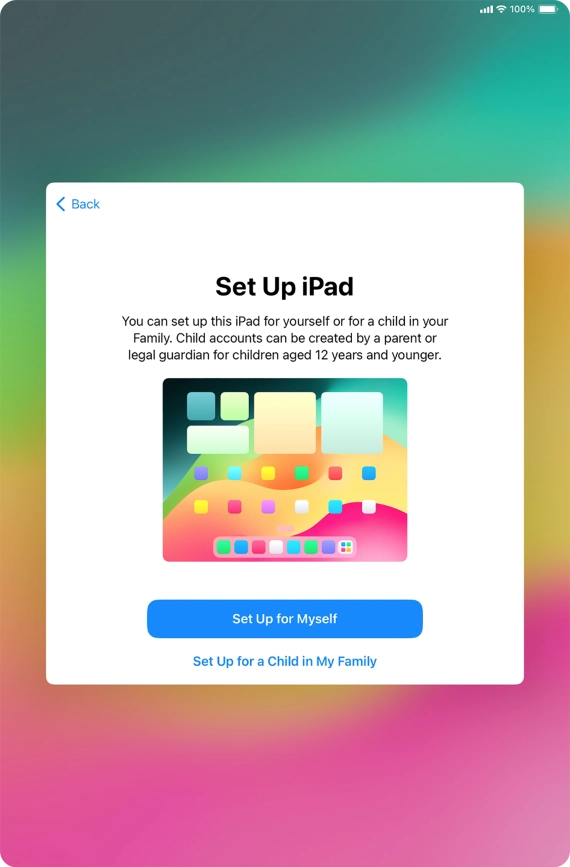 Press Set Up for Myself. Press Set Up for Myself.
