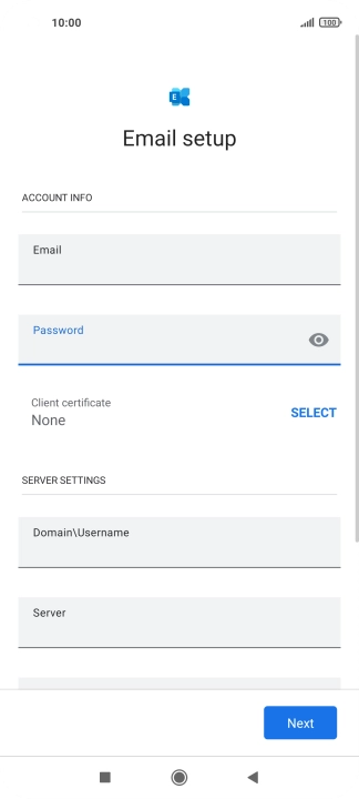 To turn on the function, press SELECT and follow the instructions on the screen to install the required certificate.