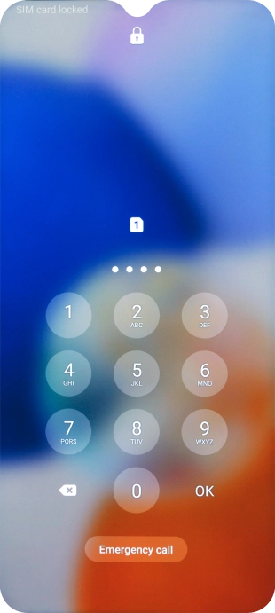 If your SIM is locked, key in your PIN and press OK. If your SIM is locked, key in your PIN and press OK.