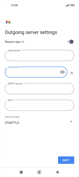 Press the field below 