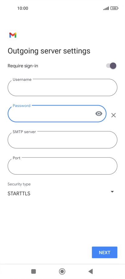 Press the field below 